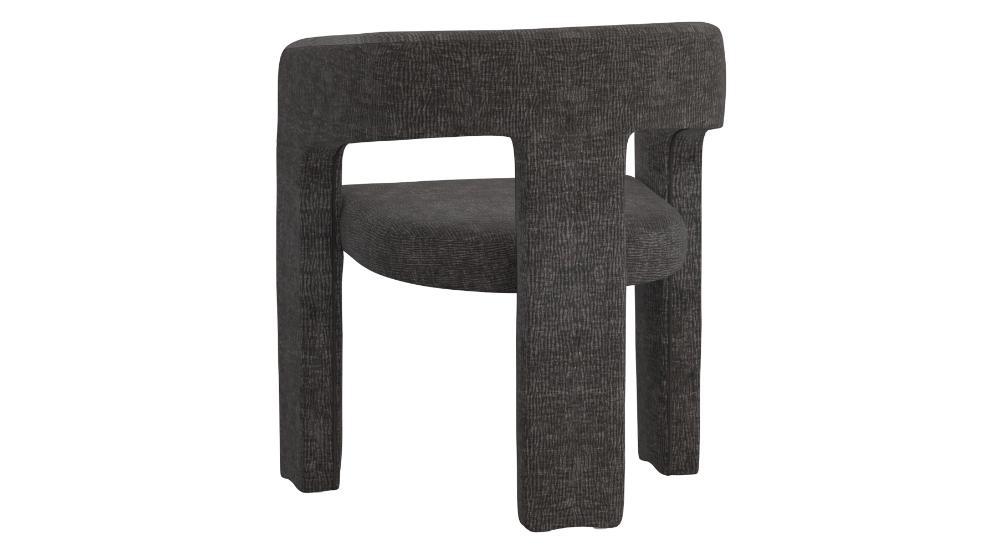 Galio and Amara 5pc Dining Set - White Table and Charcoal Chairs