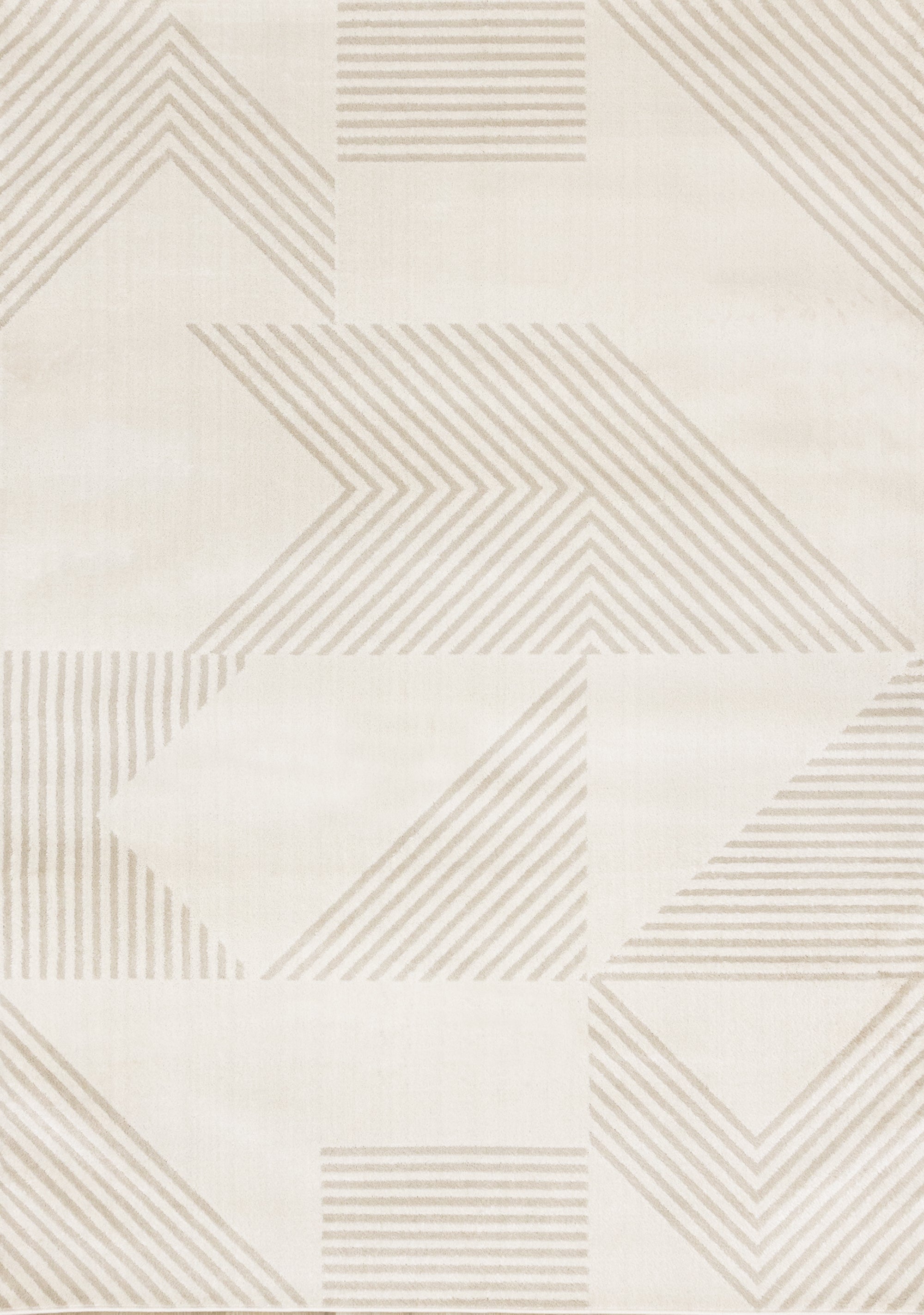 Hayden Cream Beige Contemporary Modern Geometric Rug