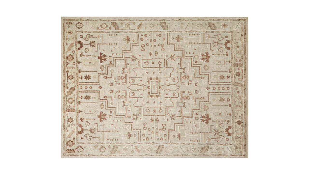 BEIGE SYMMETRIC PATTERNED RUG