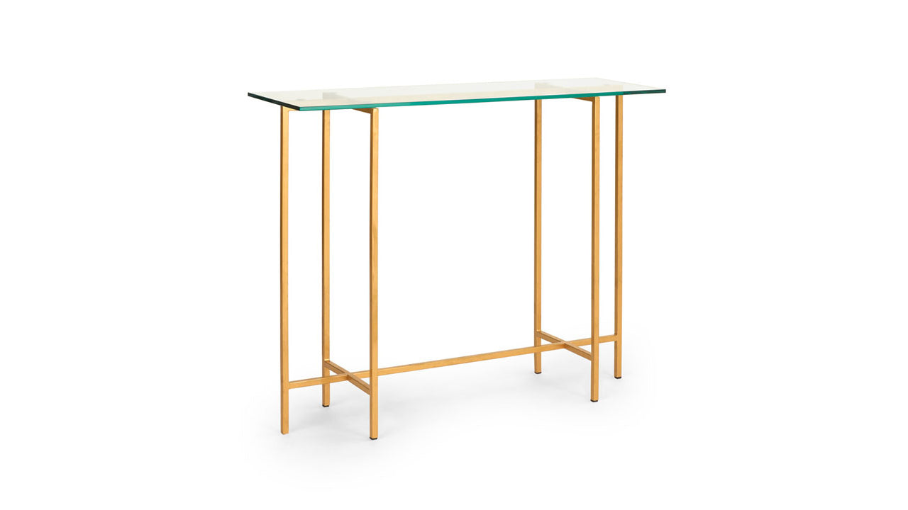 Ida Glass Top Console Table