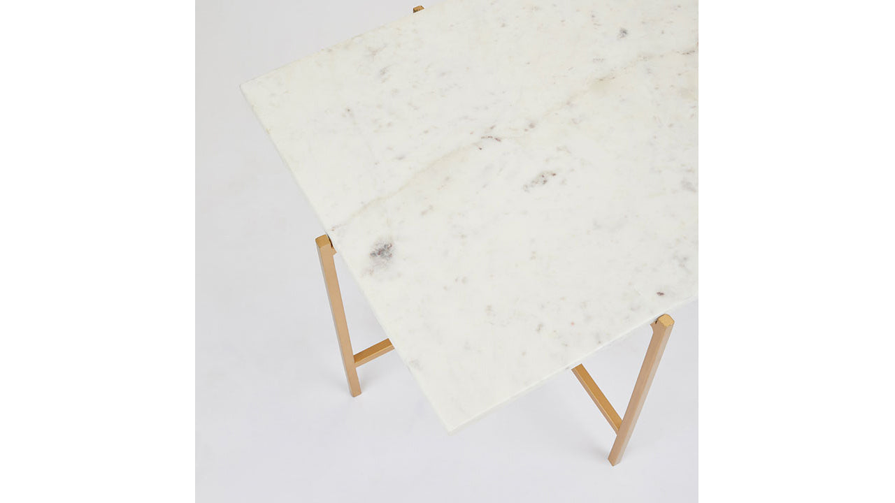 Ida White Marble Top Coffee Table