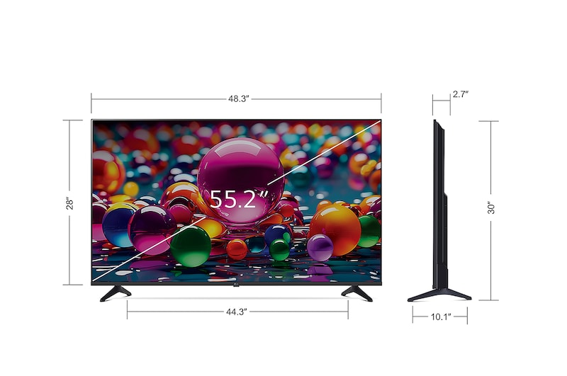 LG 55" UA7700 AI 4K UHD HDR LED Smart TV (55UA7700PUB) - 2025