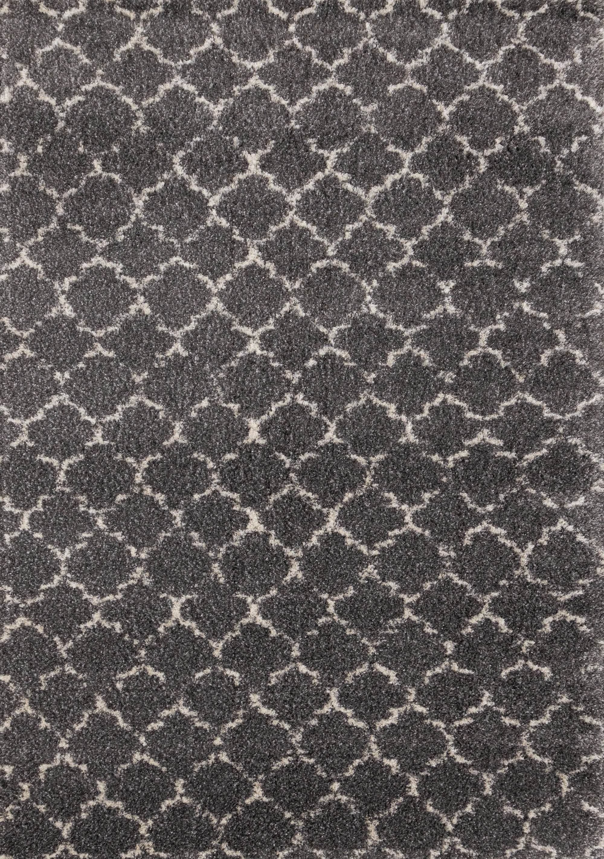 Lane Grey Cream Lattice Luxury Rug