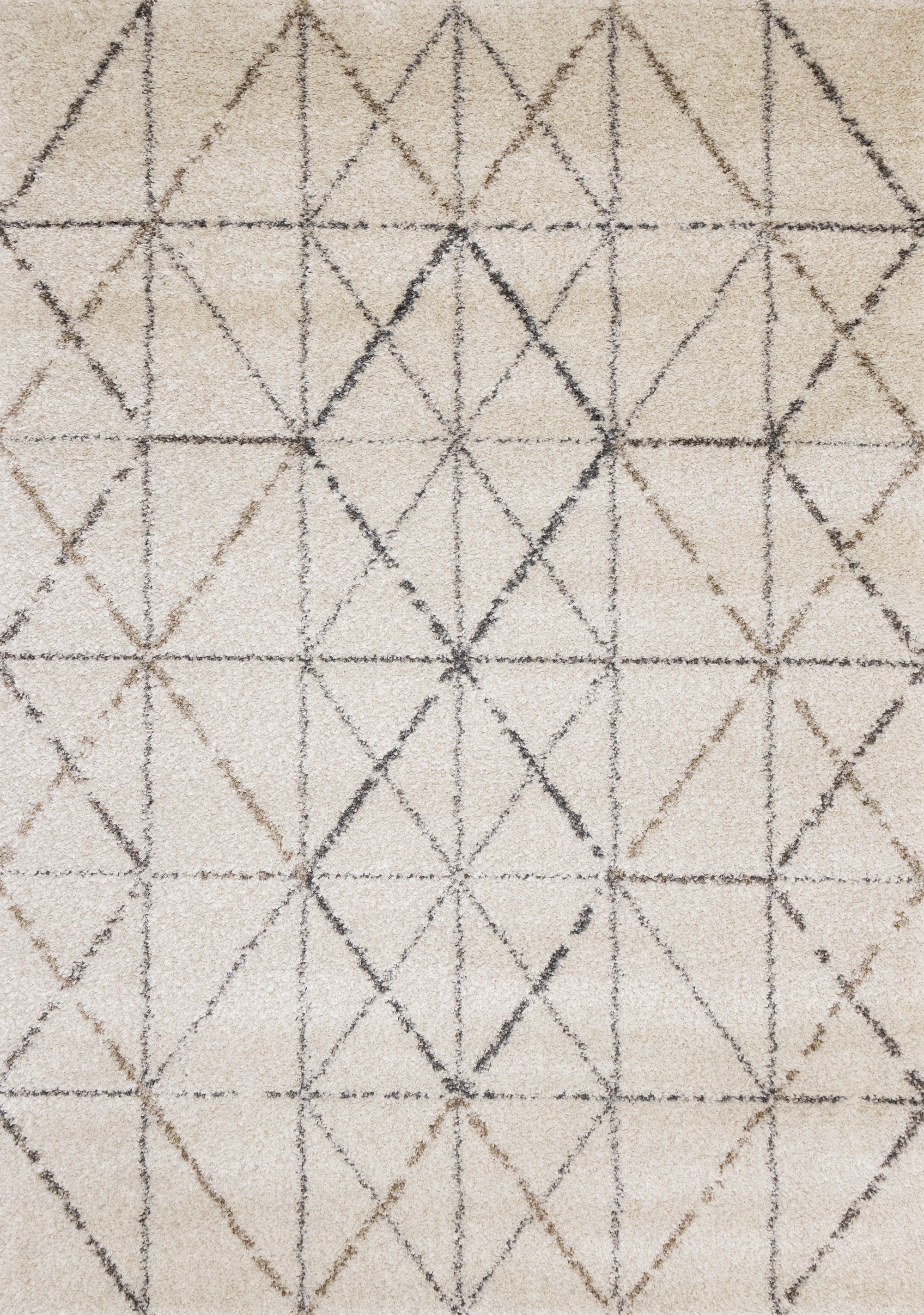 Lane Cream Grey Geometric Luxury Rug