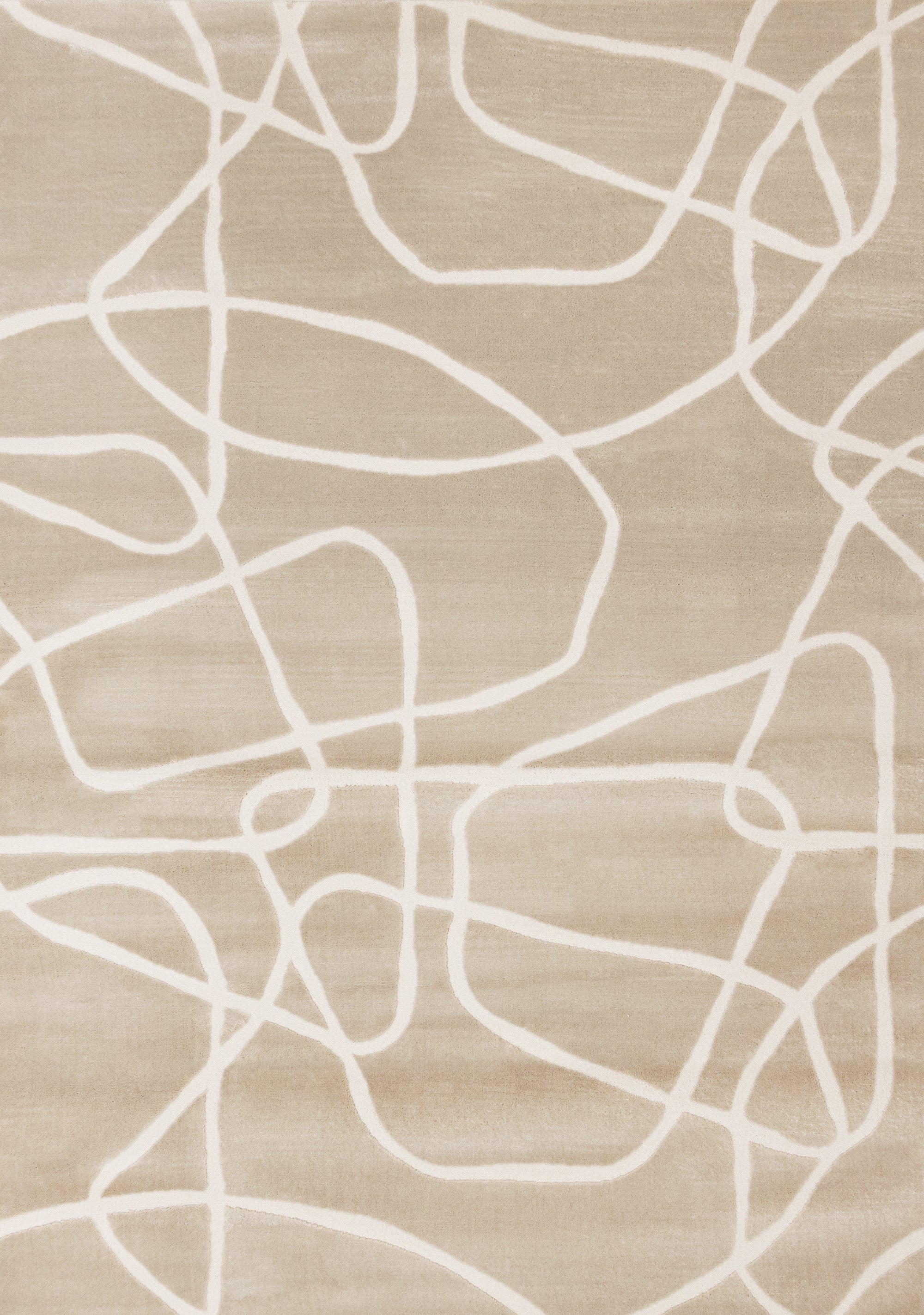 Leo Beige Cream Organic Line Design Rug