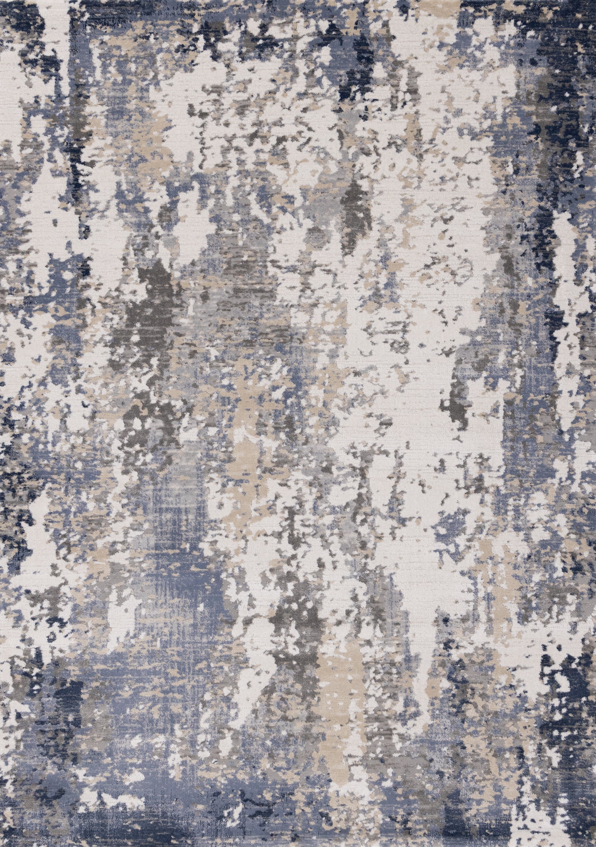 Luca Blue Beige Distressed Rug