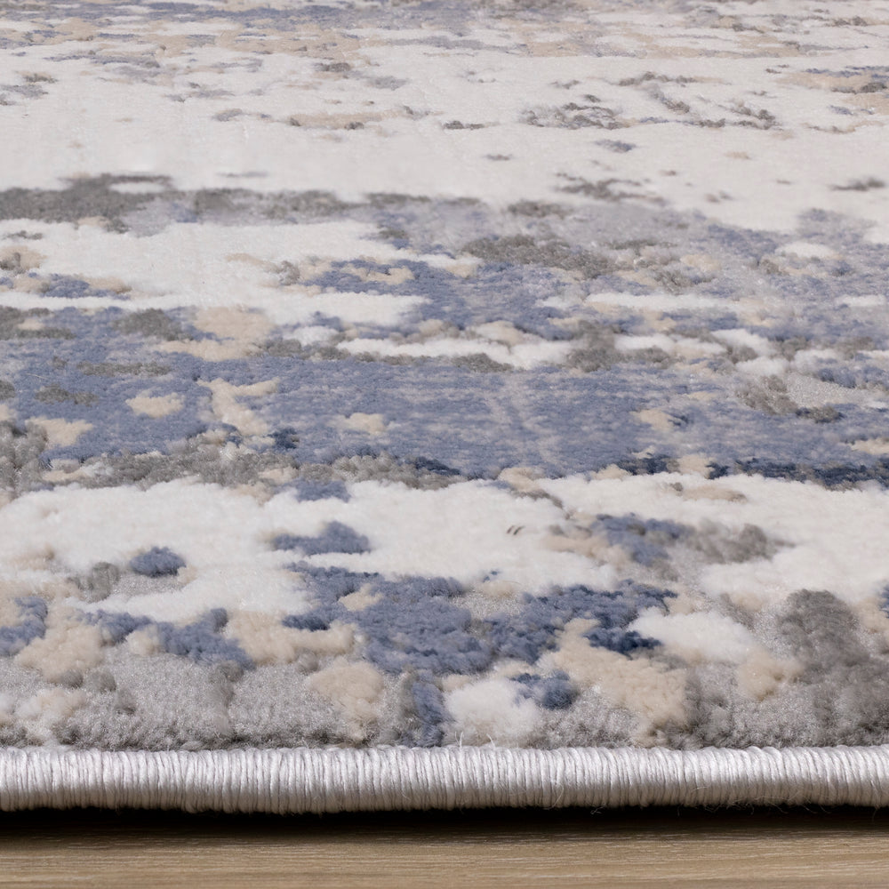 Luca Blue Beige Distressed Rug