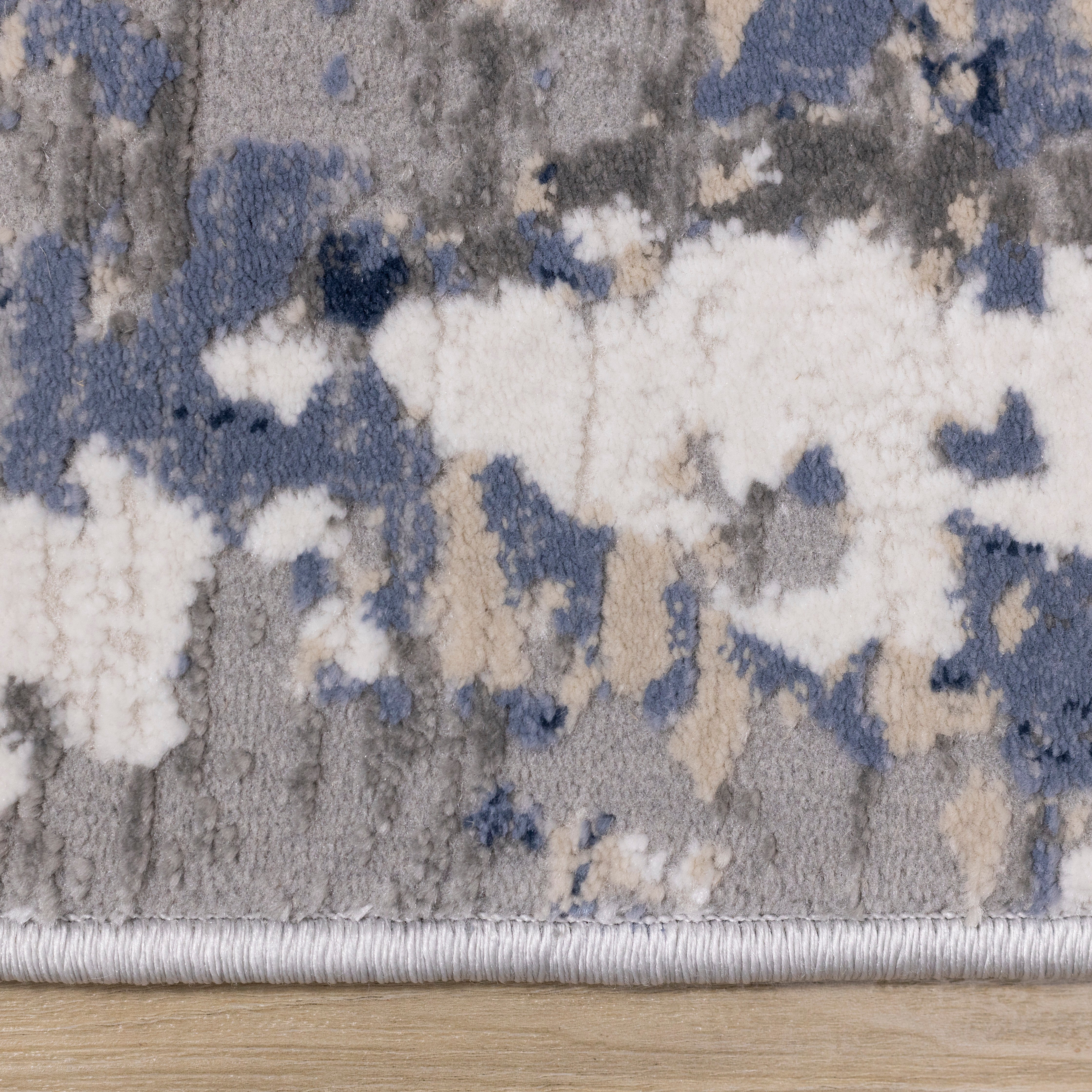 Luca Blue Beige Distressed Rug