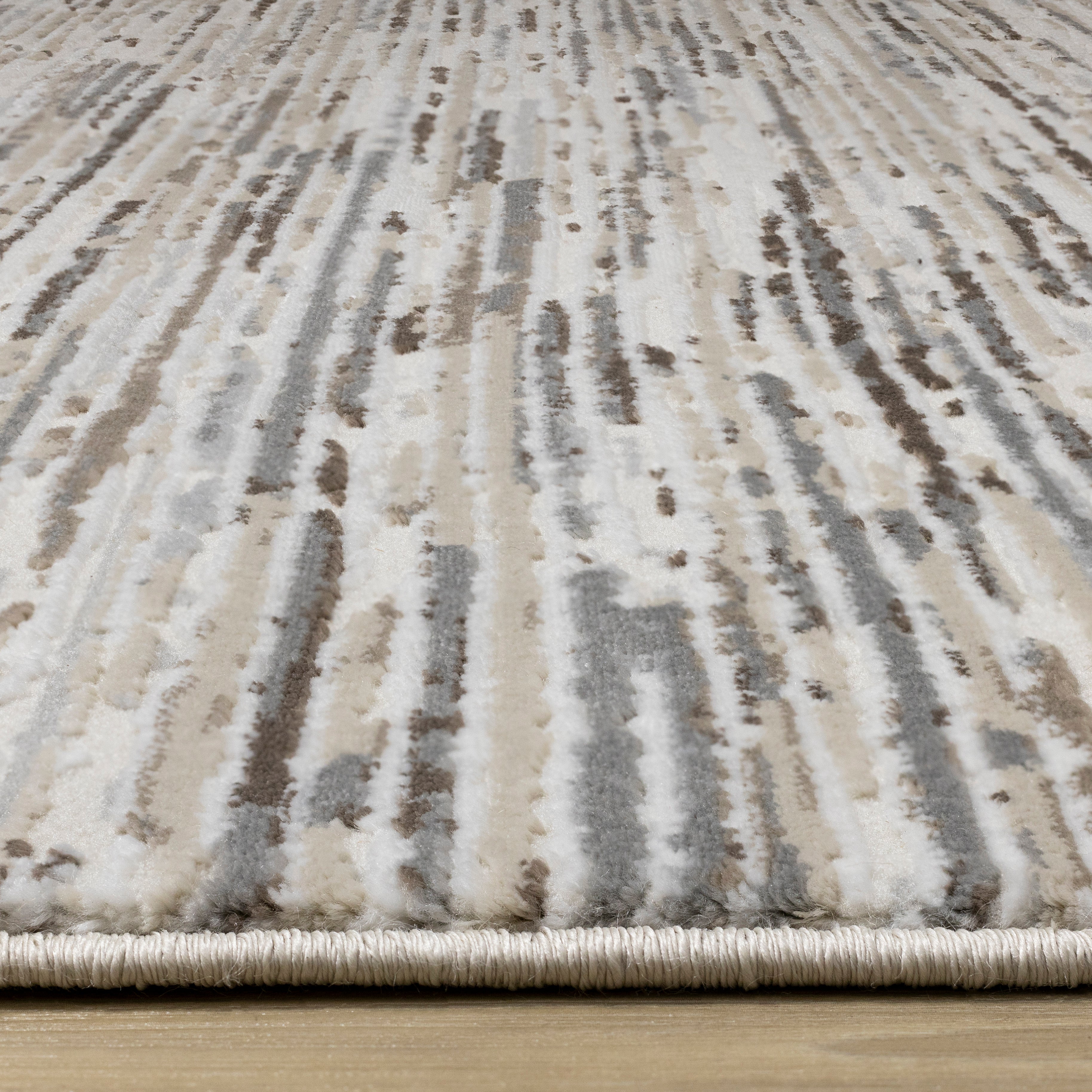 Luca Beige Grey Organic Lines Rug