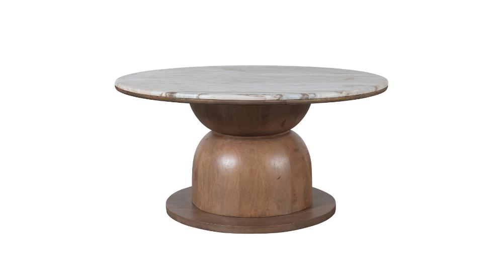 Martina Round Coffee Table in Walnut