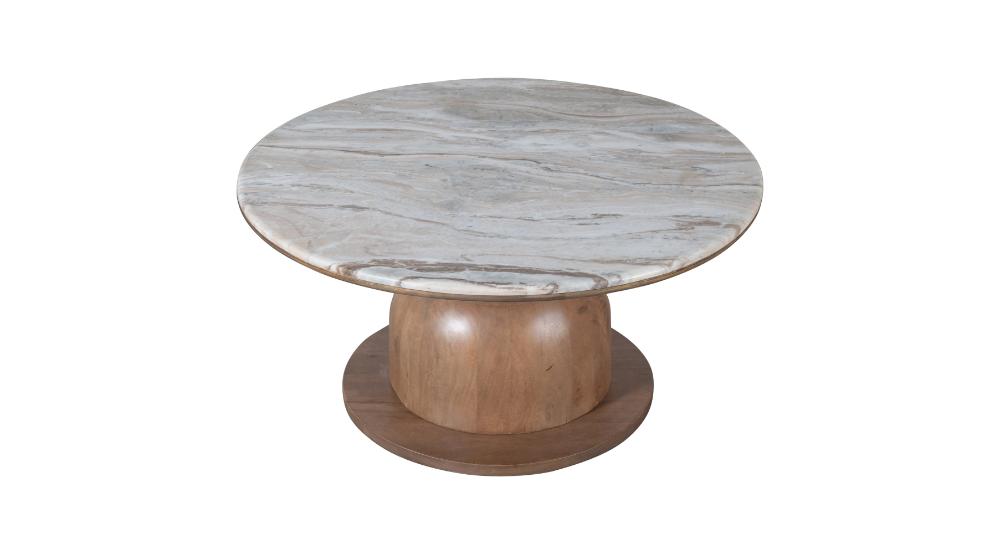 Martina Round Coffee Table in Walnut