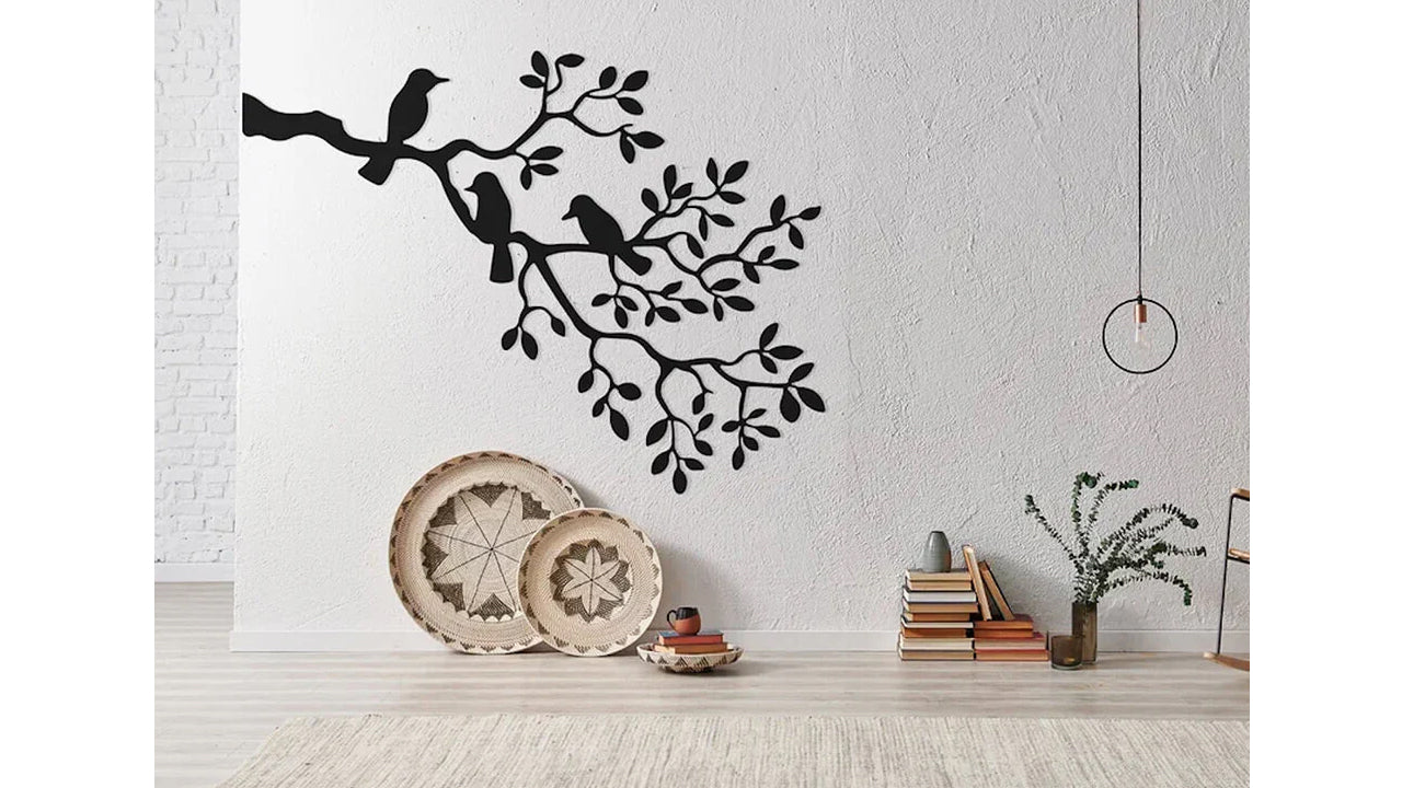 Birds & Branches - Metal Wall Art