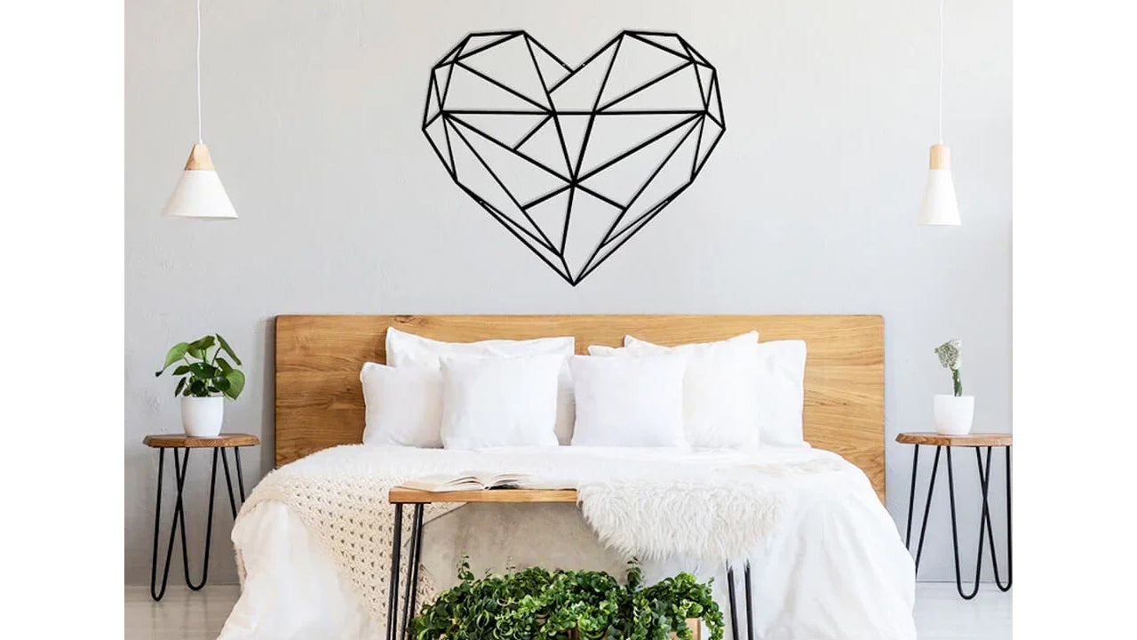 Geometrical Heart - Metal Wall Art