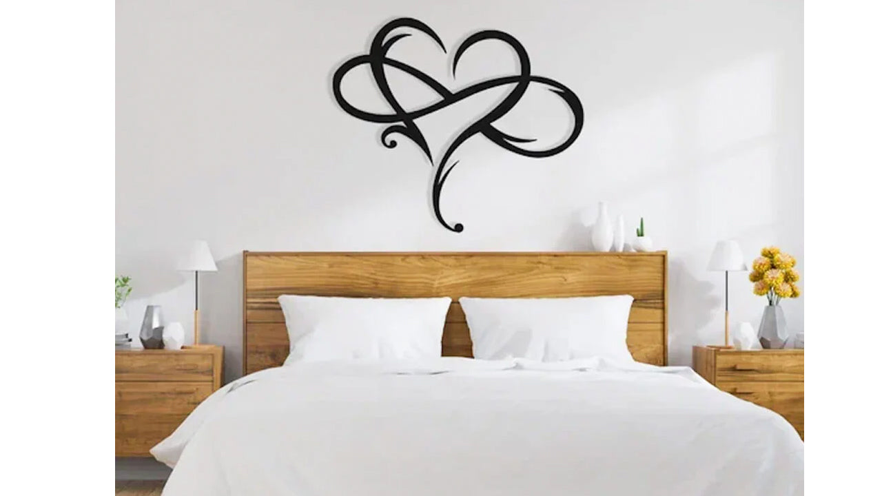 Infinity Heart - Metal Wall Art