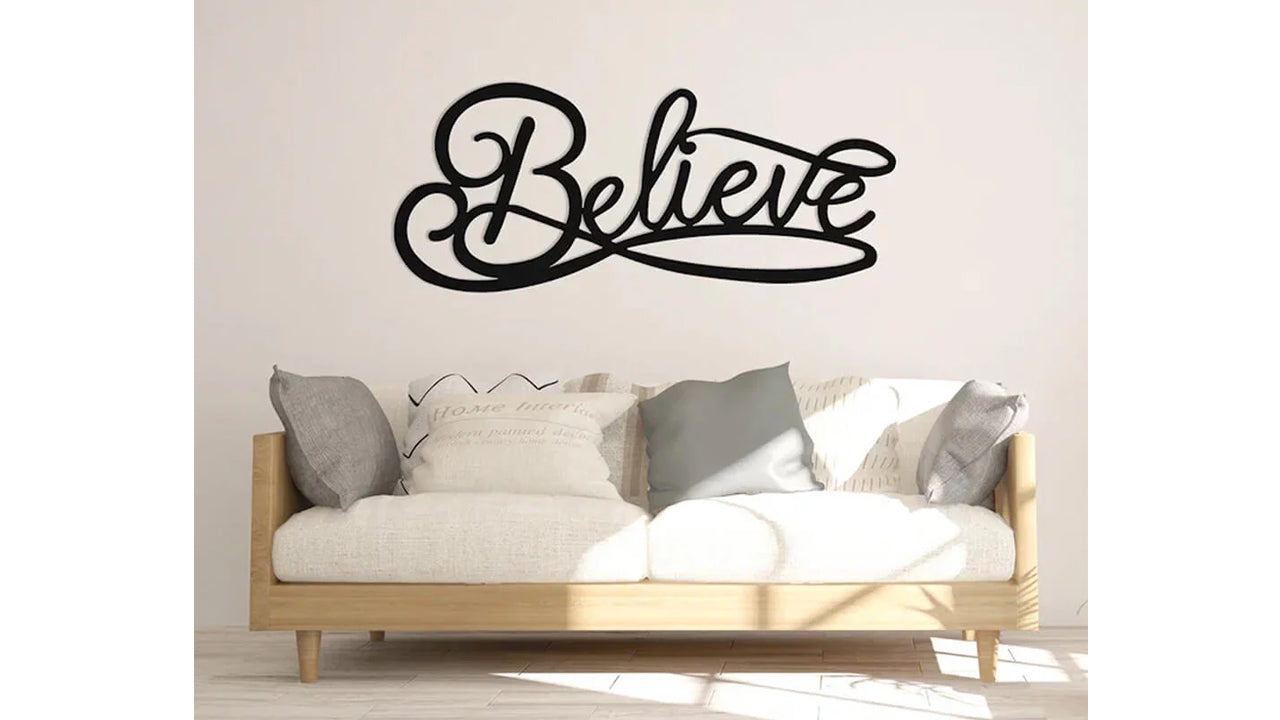 Believe - Metal Wall Art