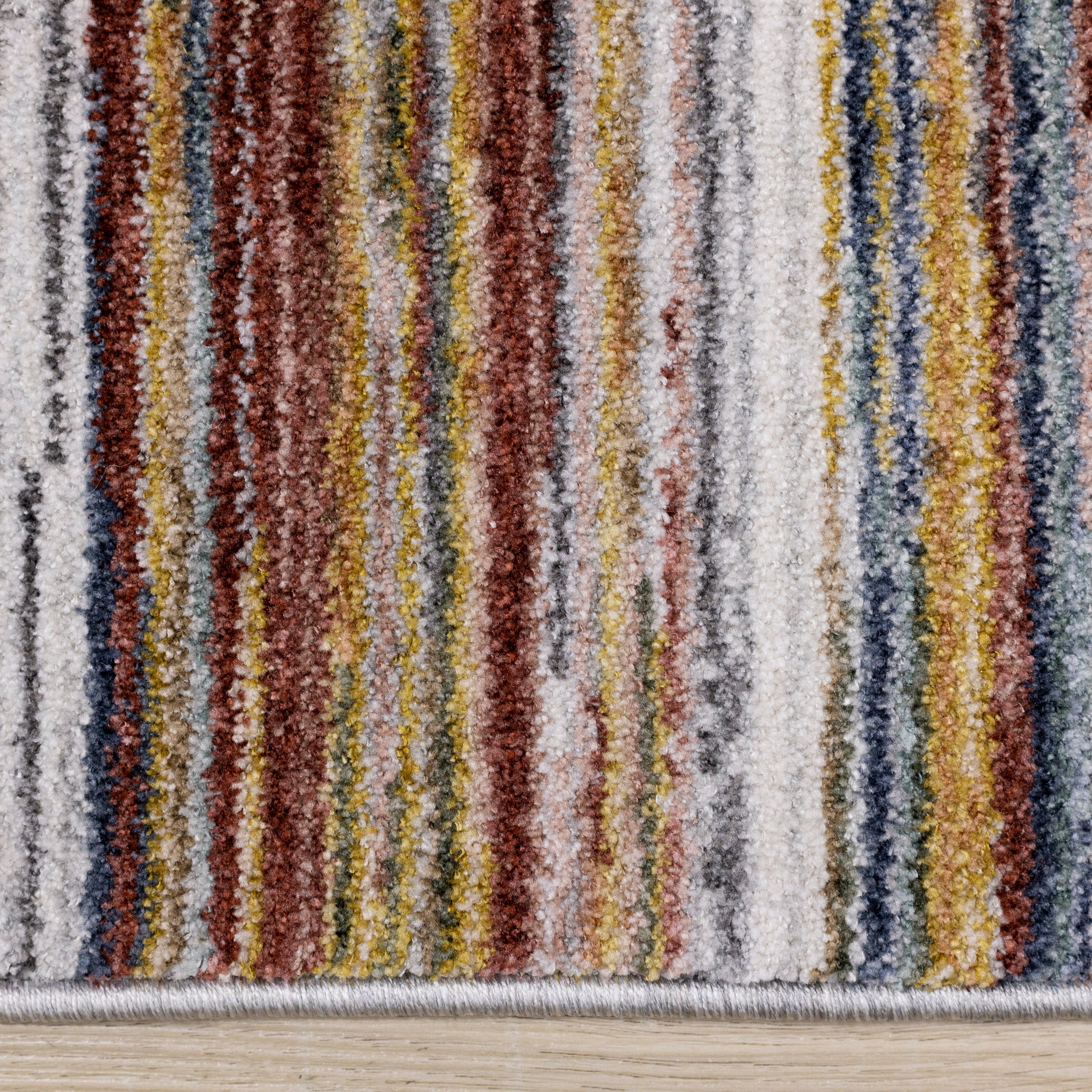 Marisa Multicolour Striped Plush Rug