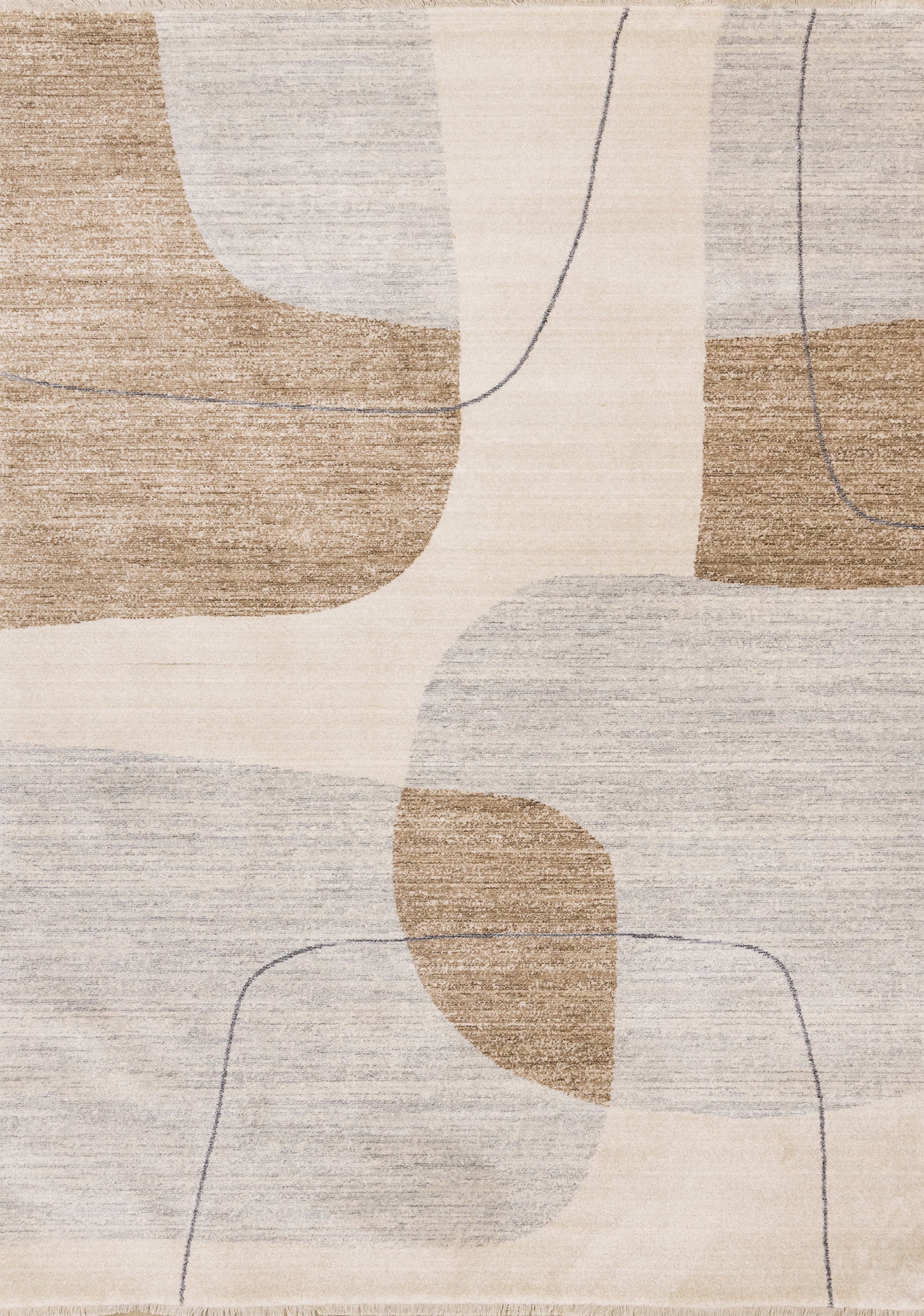 Marisa Grey Brown Cream Geometric Rug