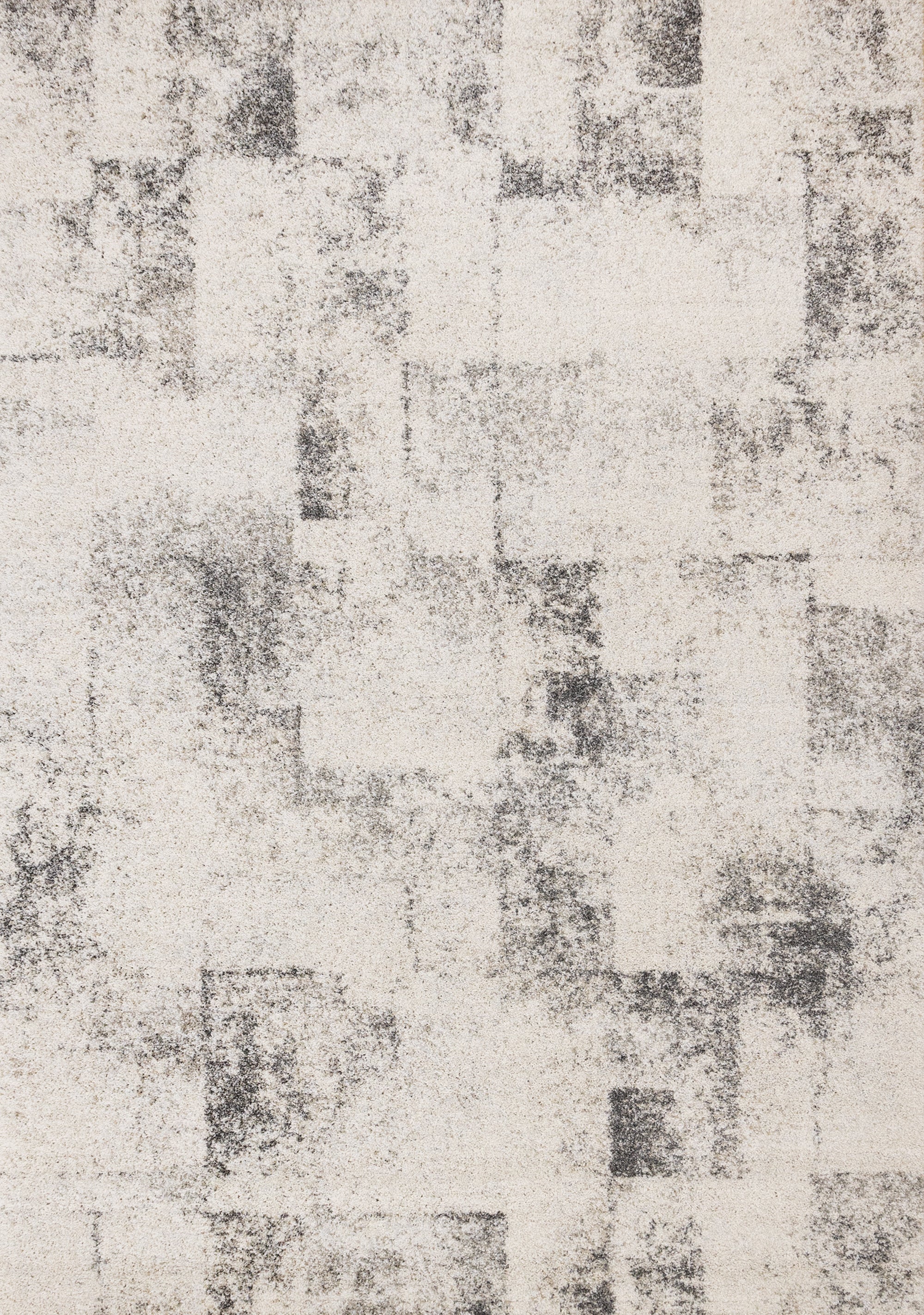 Marquis White Grey Distressed Patches Rug