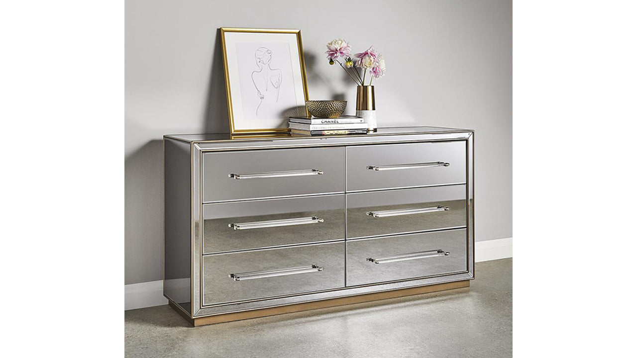 Mirror 6 Drawer Dresser