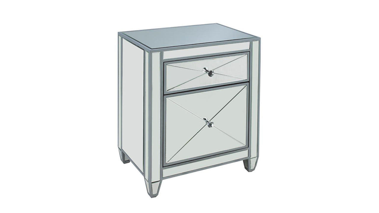 Mirror Side Table - 1 Drawer