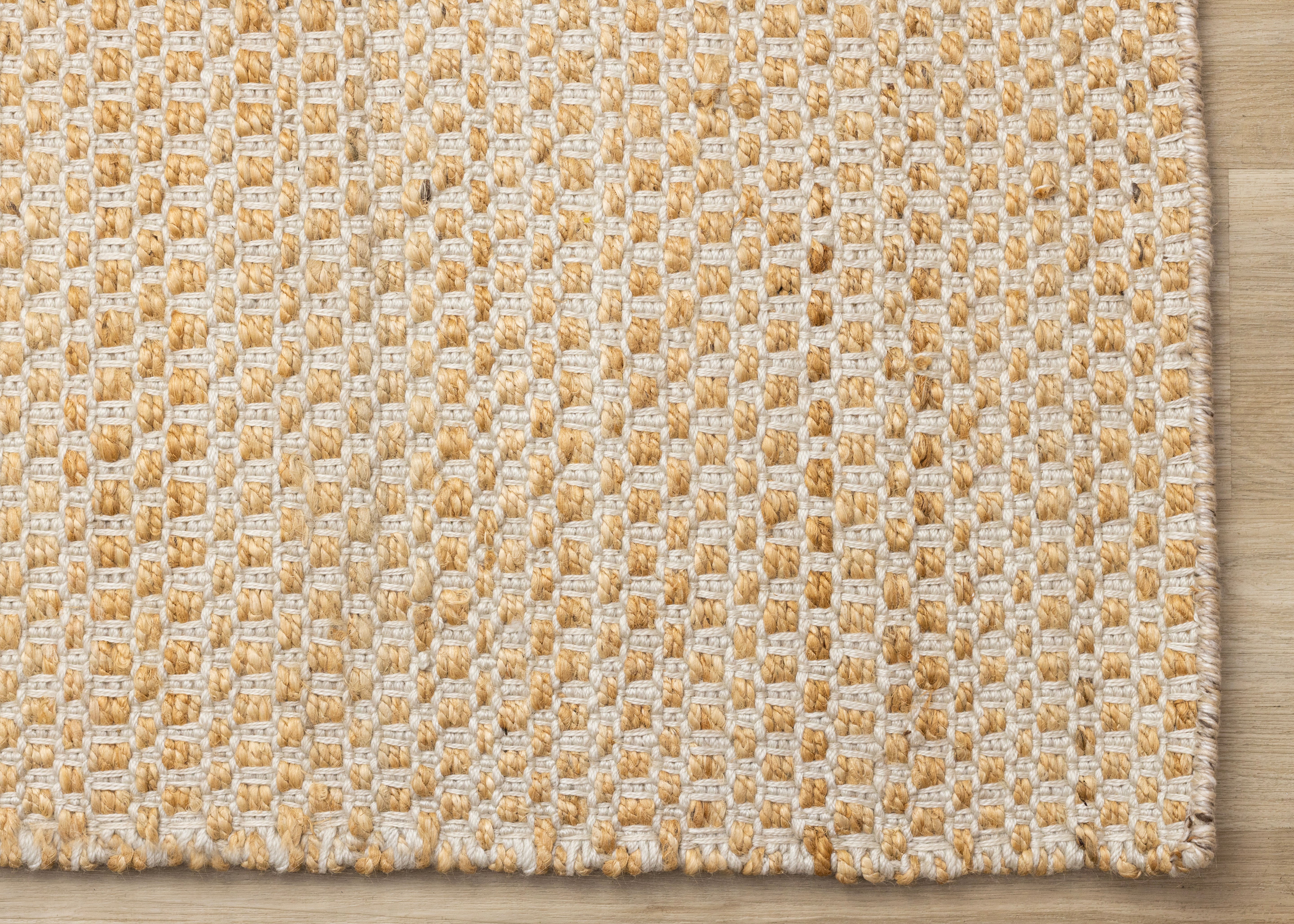 Naturals Light Oak Intricate Cream Weave Jute Rug