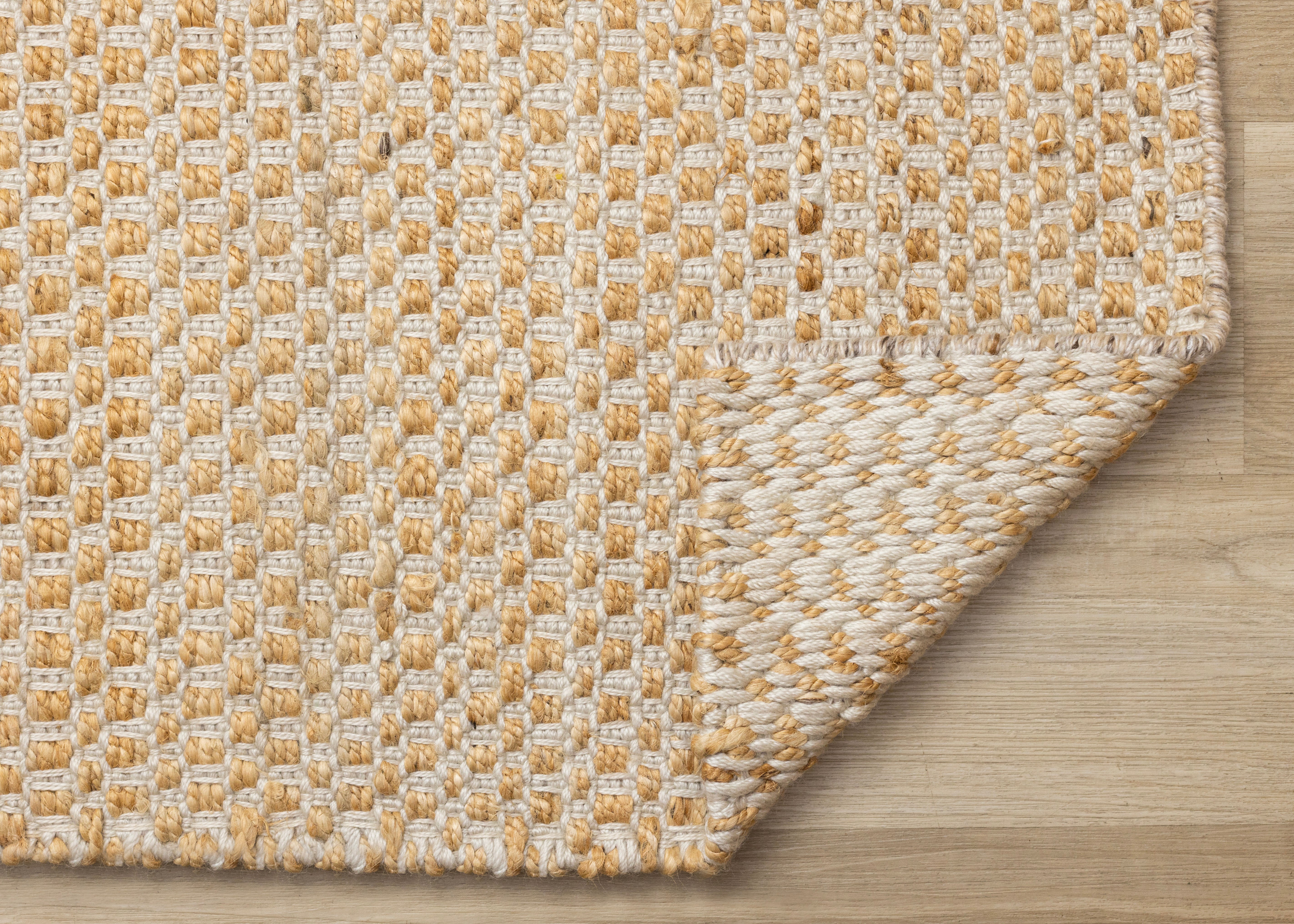 Naturals Light Oak Intricate Cream Weave Jute Rug