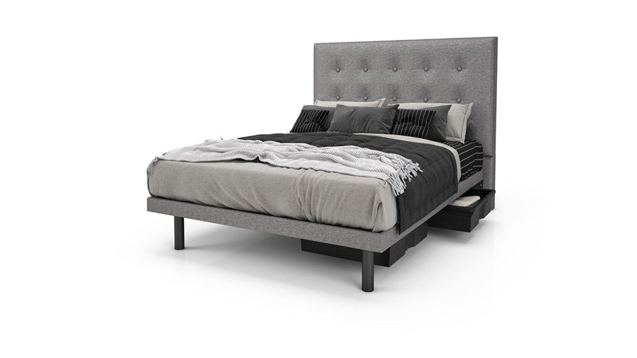 Reflexx Platform Bed Base with Adam Headboard