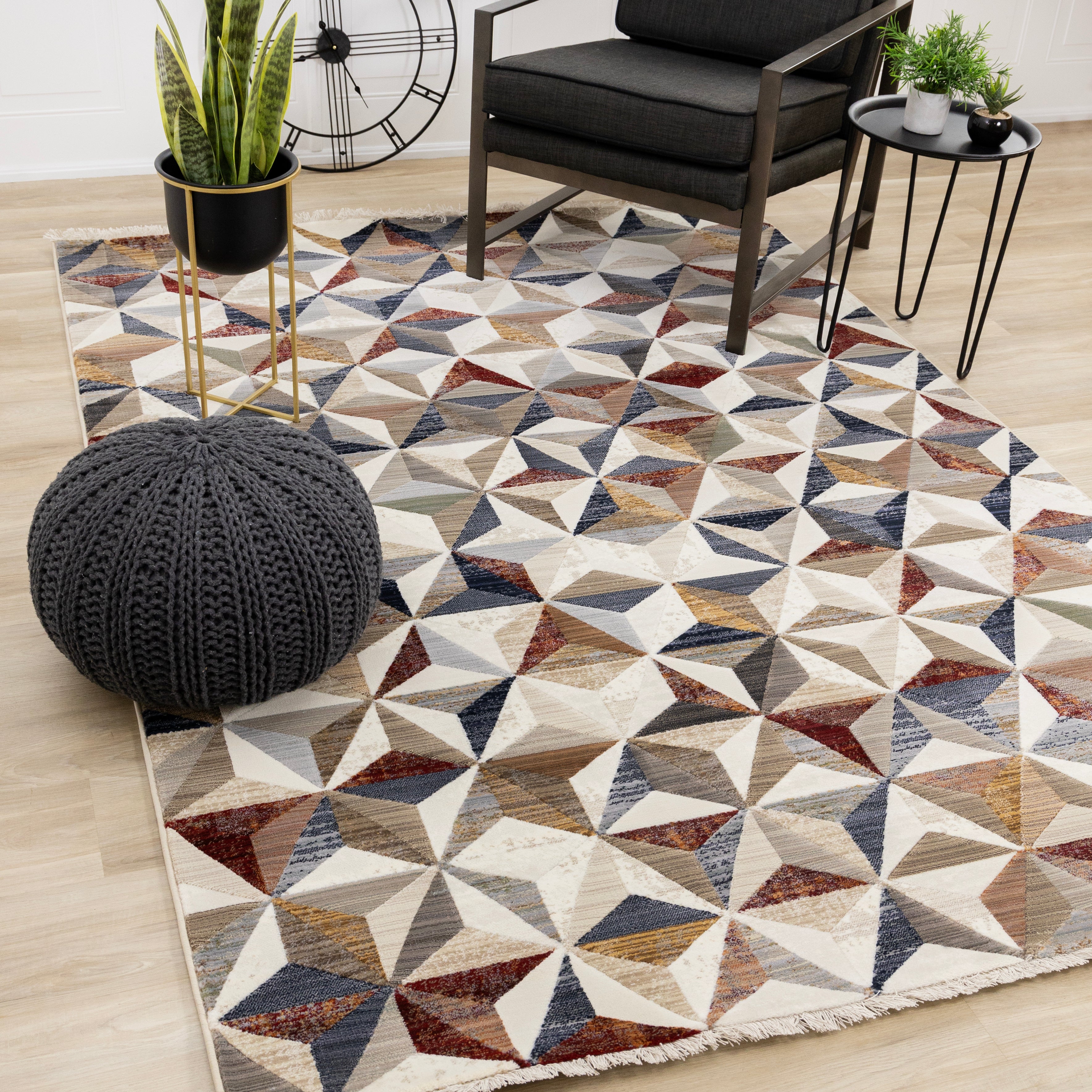 Samira Geometric Star Rug