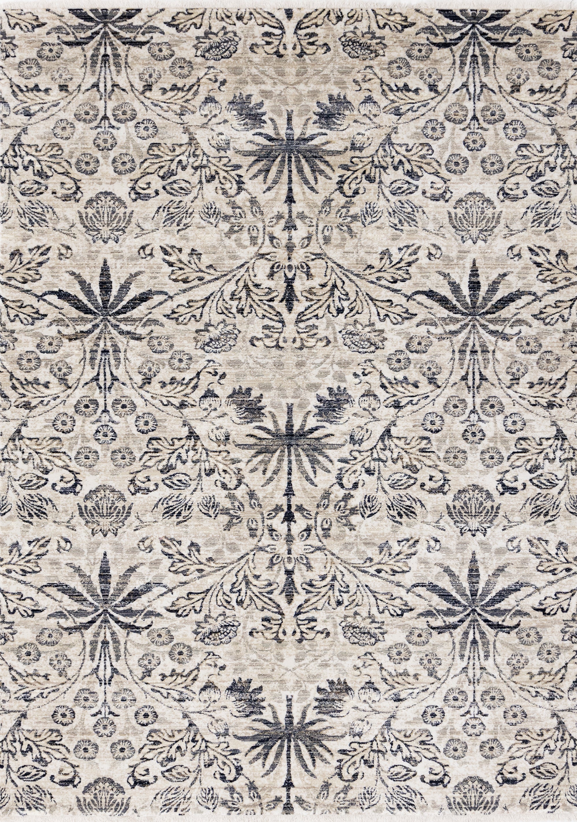 Samira Ornate Leaf Pattern Rug