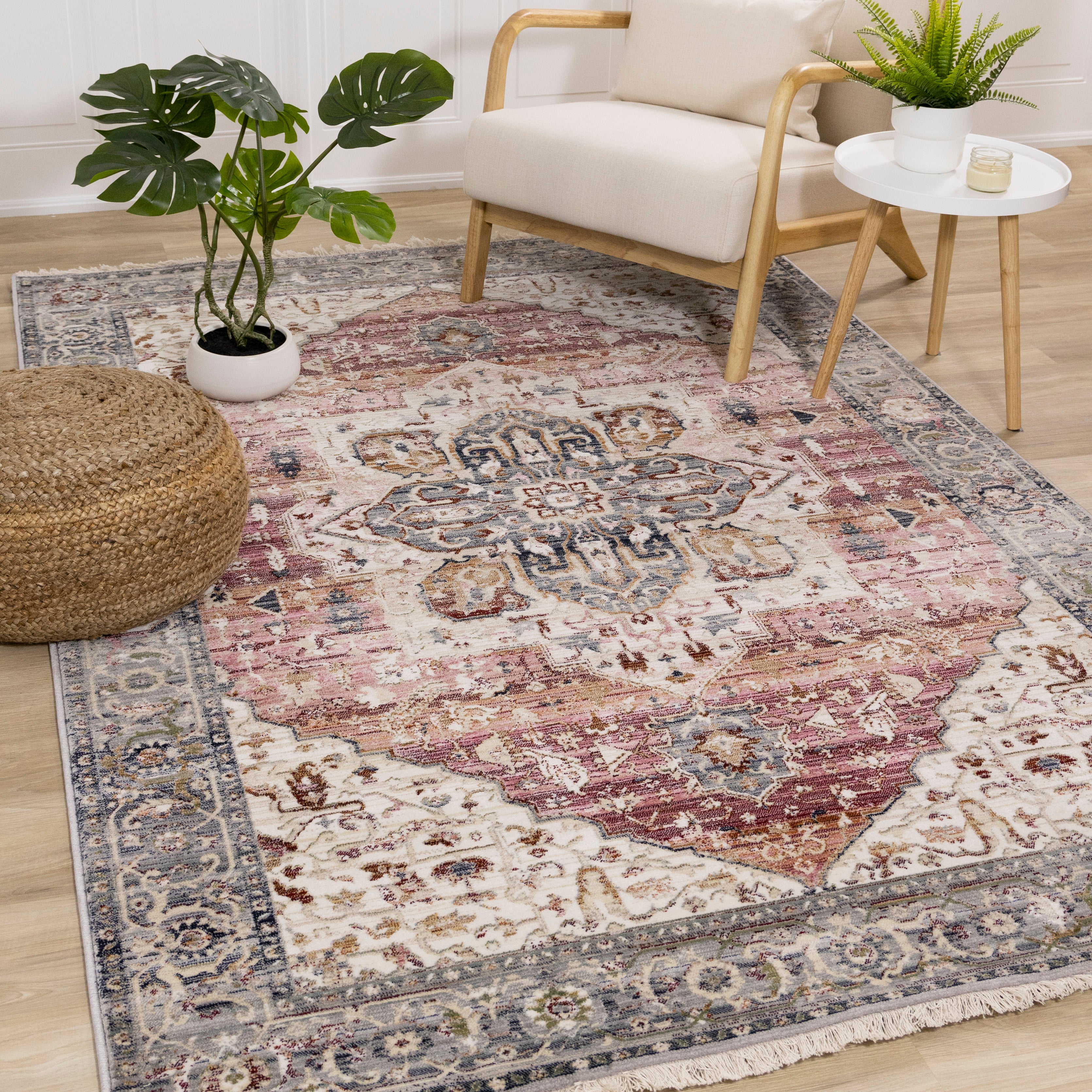 Breeze Cream Brown Grey Robust Triangle Rug