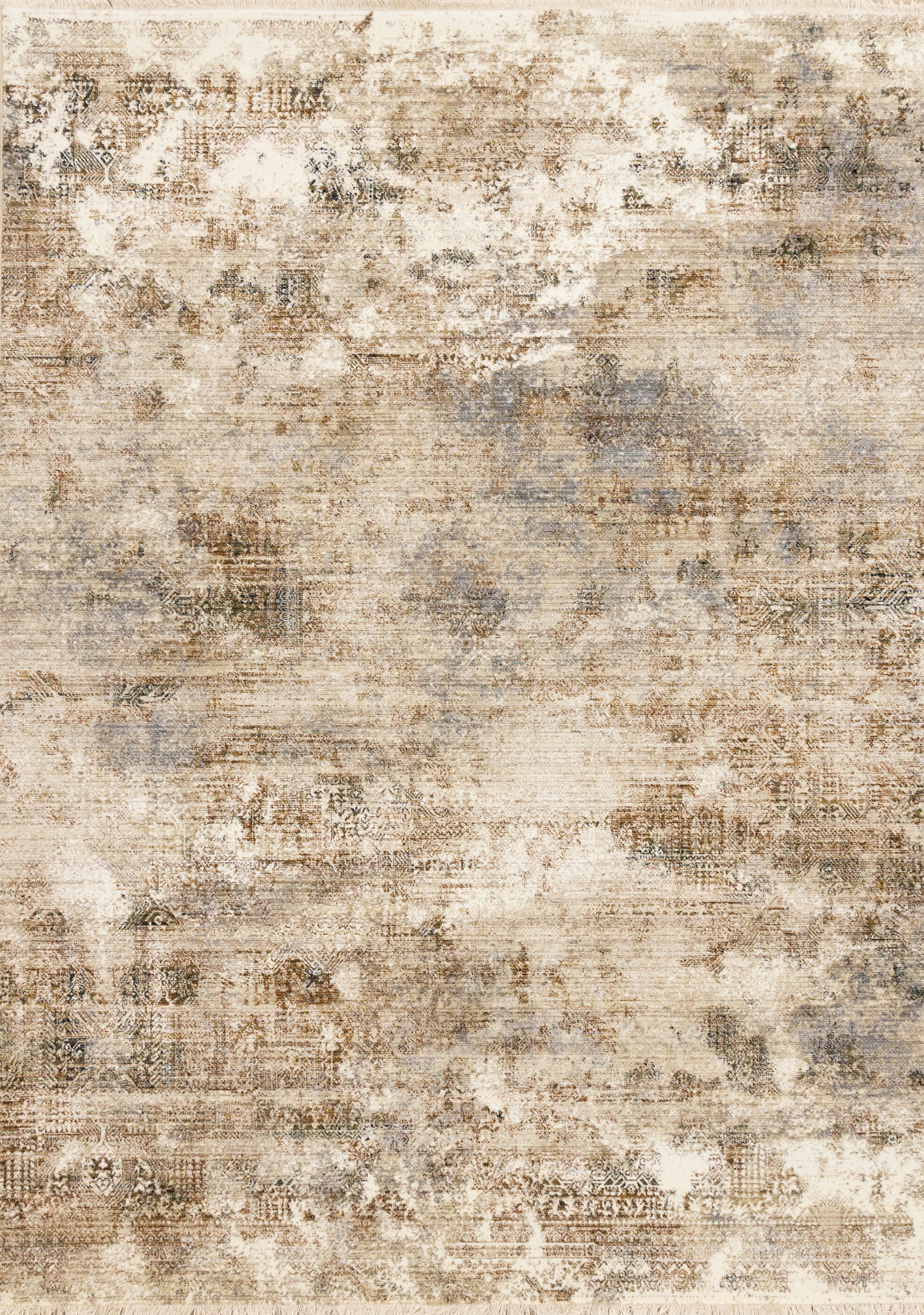 Serene Multi Distressed Faded Southwestern Pattern Rug