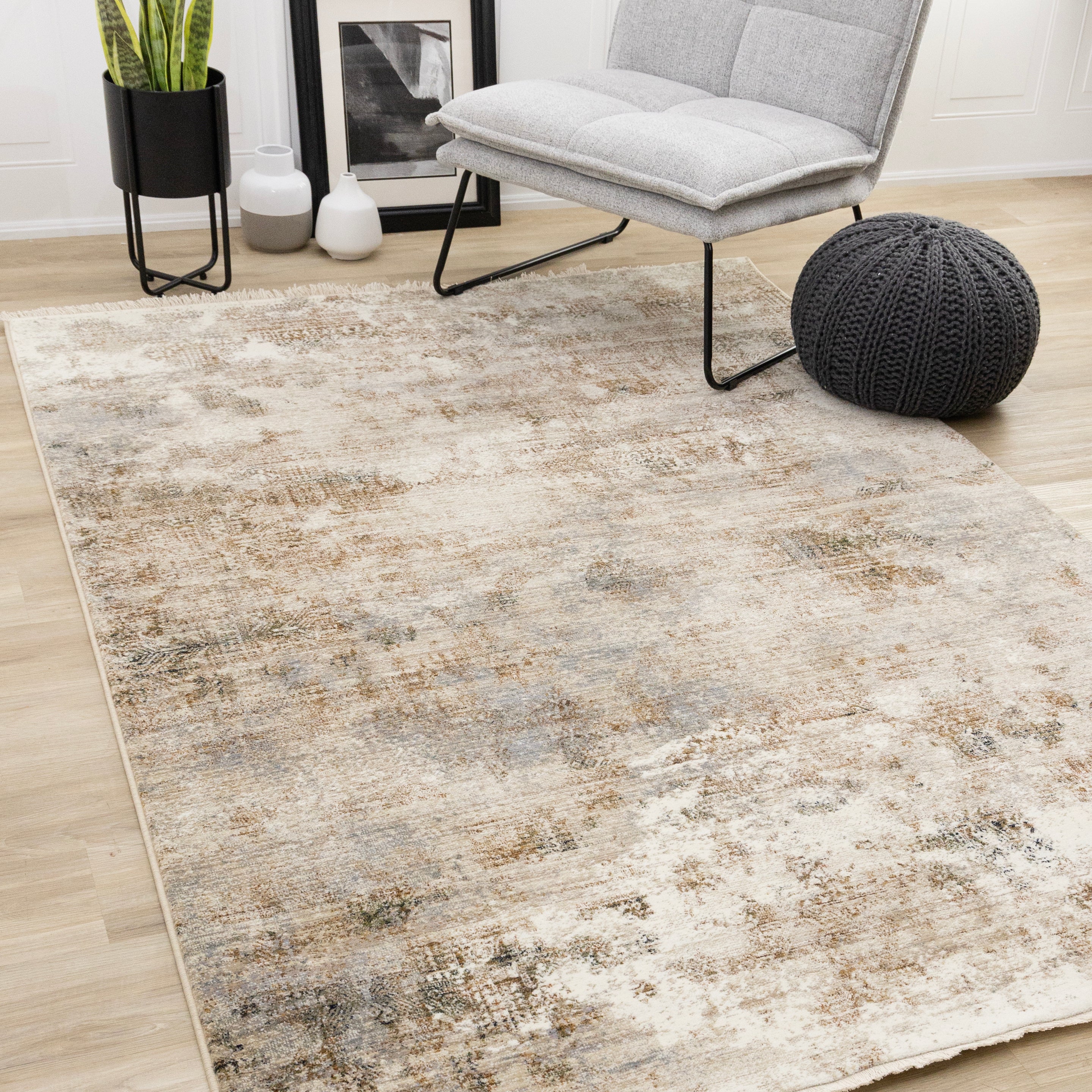 Serene Multi Distressed Faded Southwestern Pattern Rug