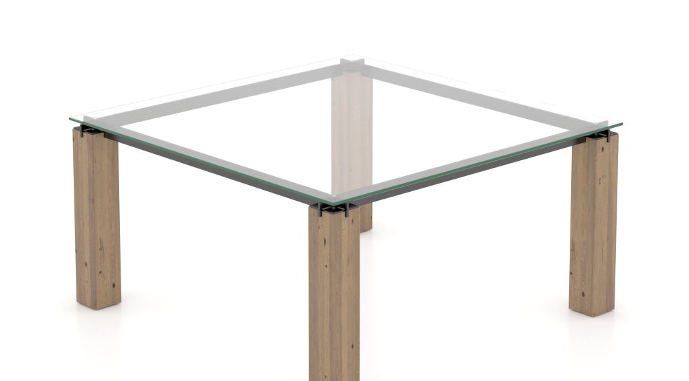Square Glass Table – Legs LE