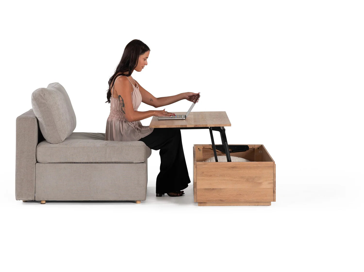 Transformer Coffee Table - Panel Storage