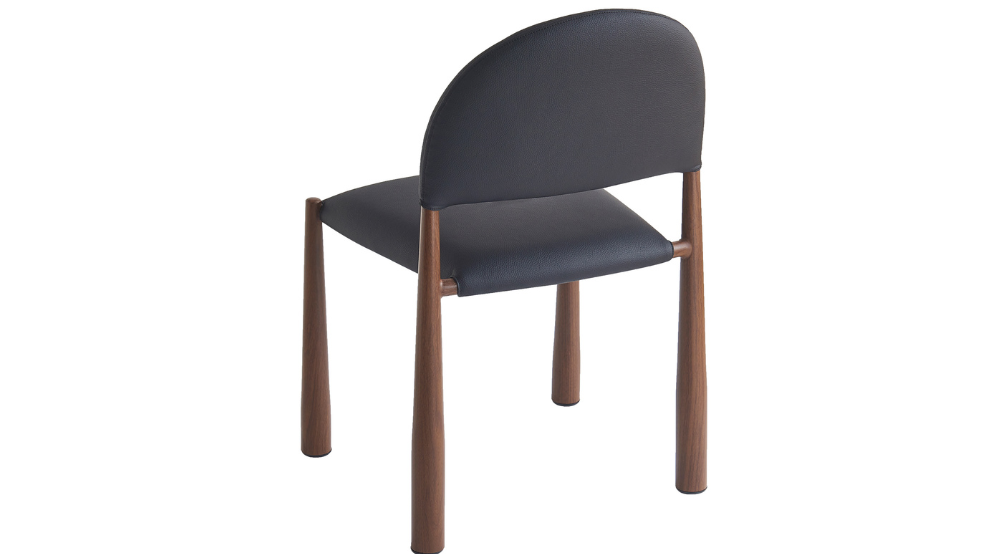 Zaloa and Auggie 9pc Dining Set - Walnut Table and Black Chairs