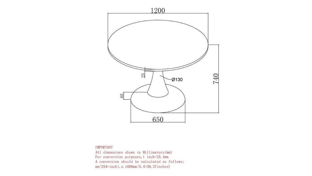 WORLDWIDE HOME FURNISHINGS ZILO DINING TABLE