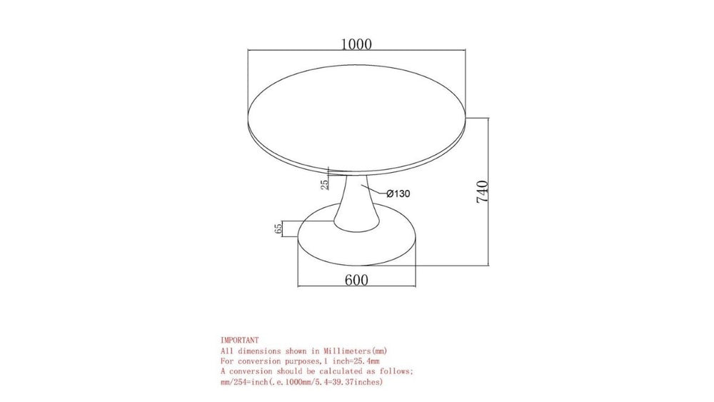 WORLDWIDE HOME FURNISHINGS ZILO DINING TABLE