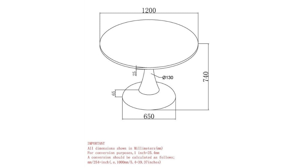 WORLDWIDE HOME FURNISHINGS ZILO DINING TABLE