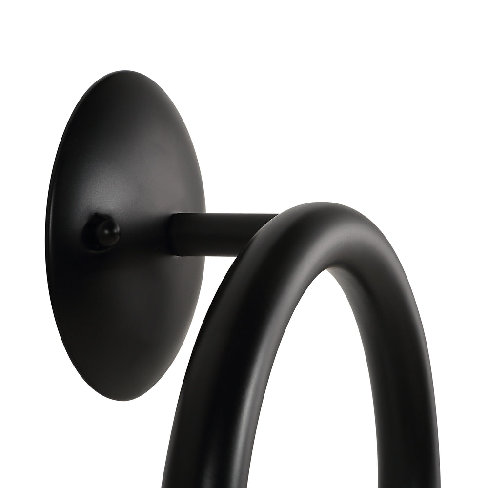 Santo 10.5" Height Wall Sconces, Matte Black - Detail Image - WS171