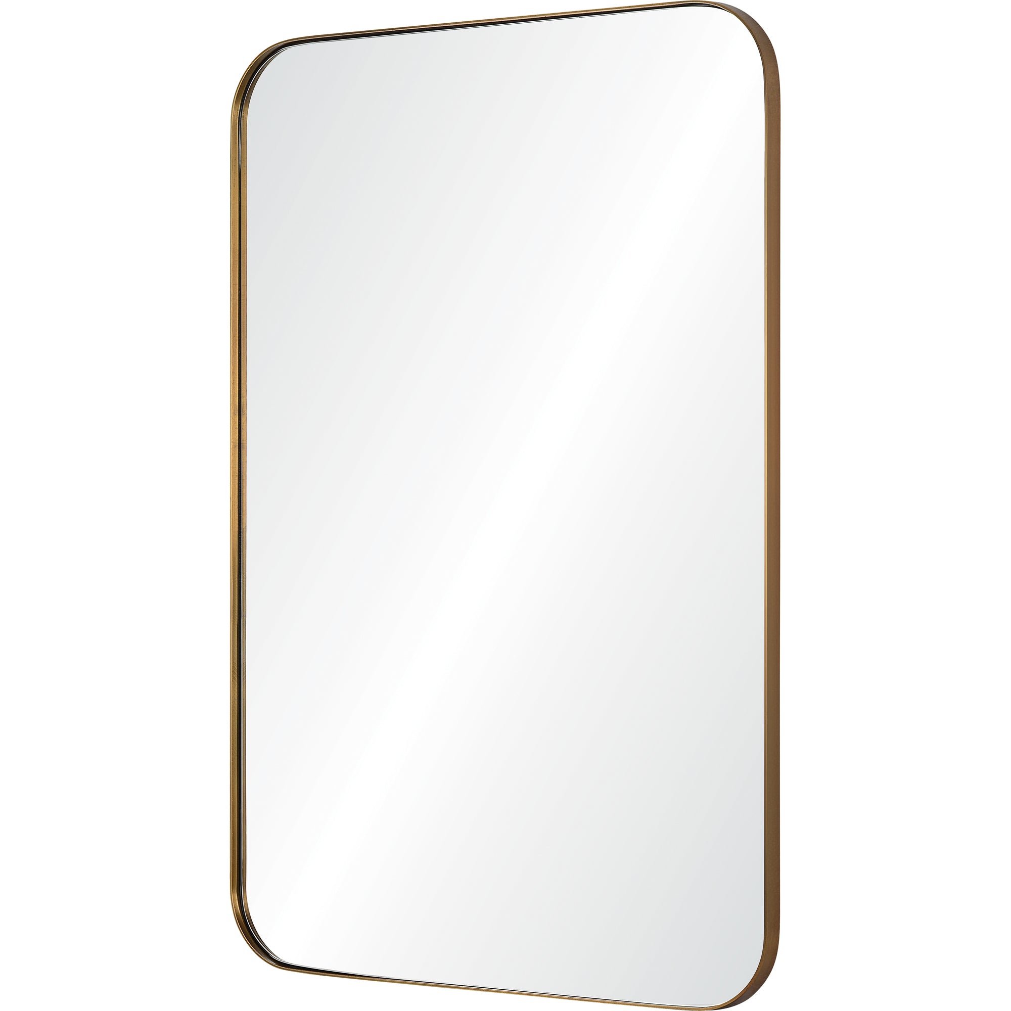 Edwin 36" Tall Rectangle Wall Mirror, Yellow - Angle Image - MT2416