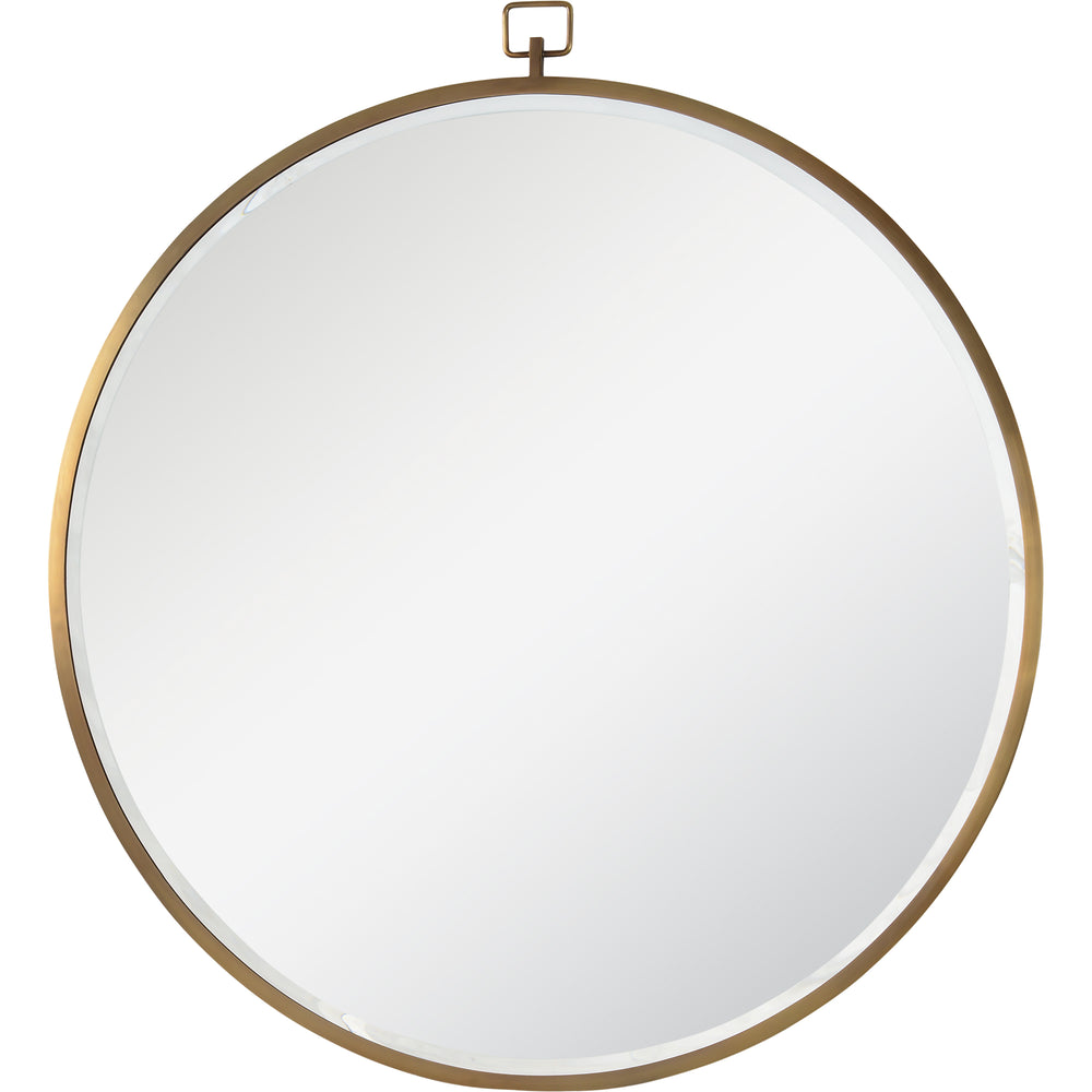 Azam 34" Tall Round Wall Mirror, Yellow - Main Image - MT2356