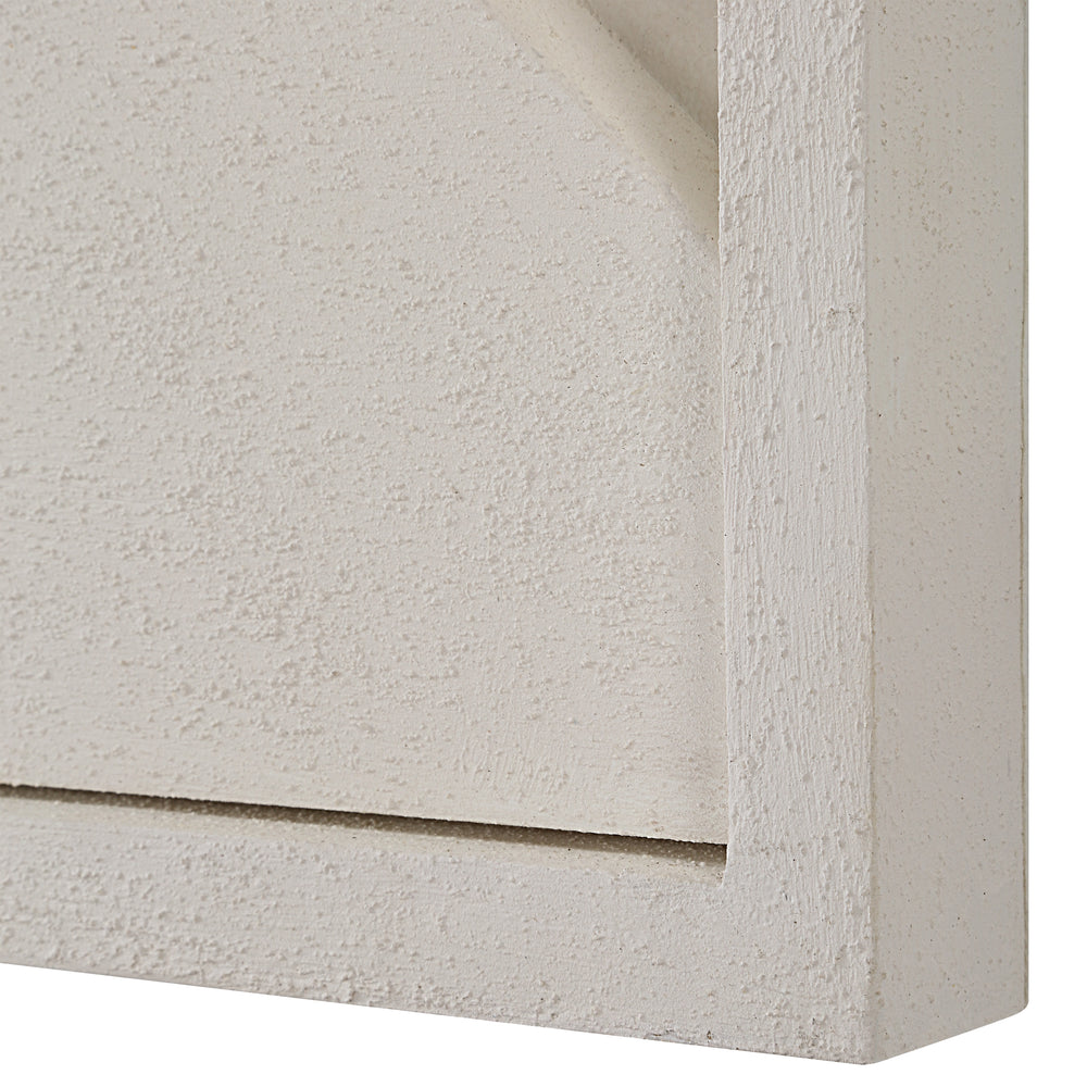 Cadieux 30" Wide Wall Decor, Matte White - Additional Images - W6749