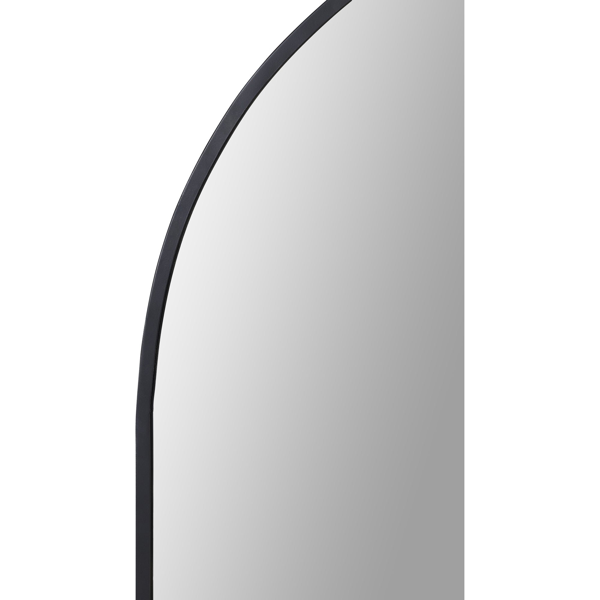 Waren 36" Tall Arch Wall Mirror, Black - Detail Image - MT2451