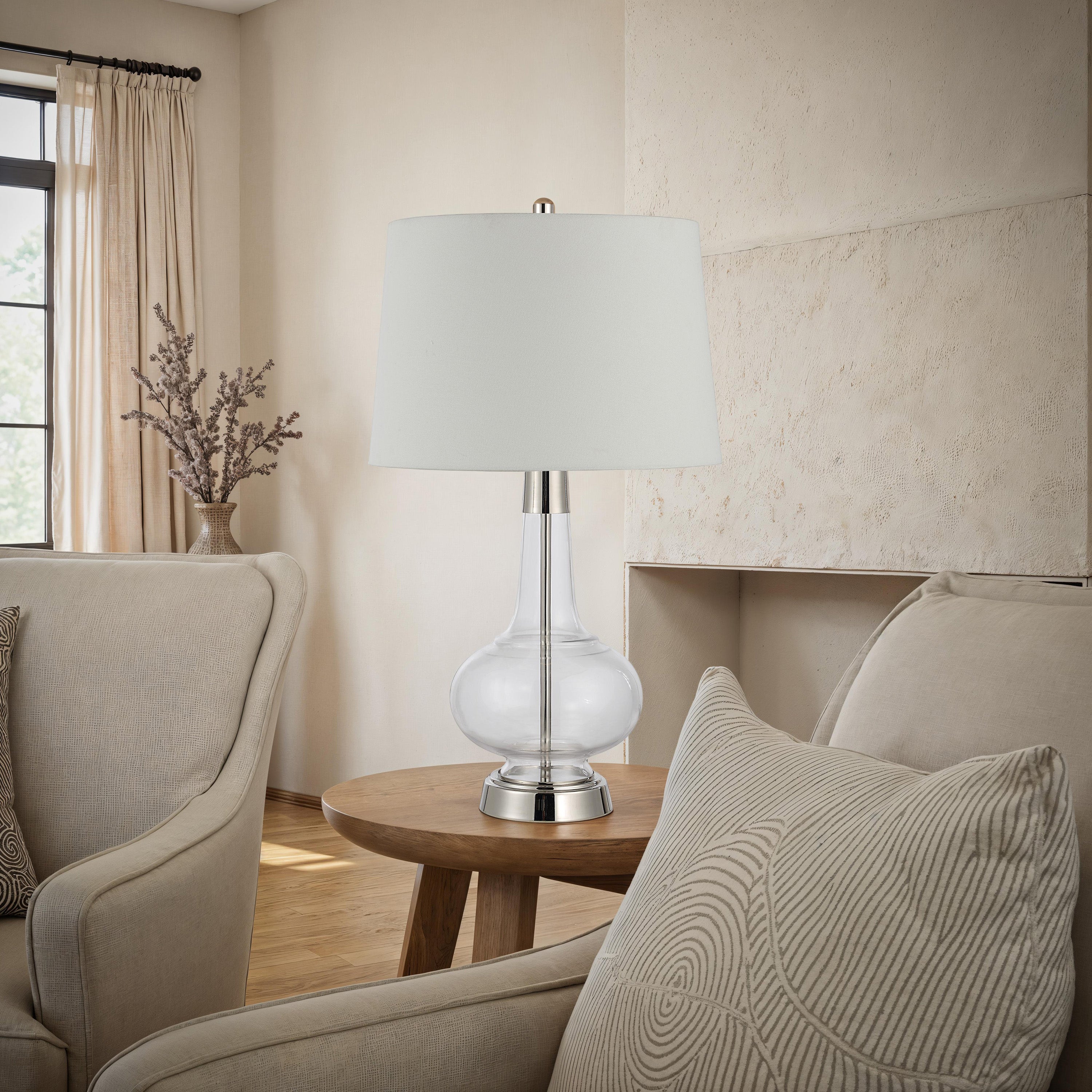 Lya 27.5" Height Table Lamps, Clear - White Label Lifestyle Image - LPT1373EV