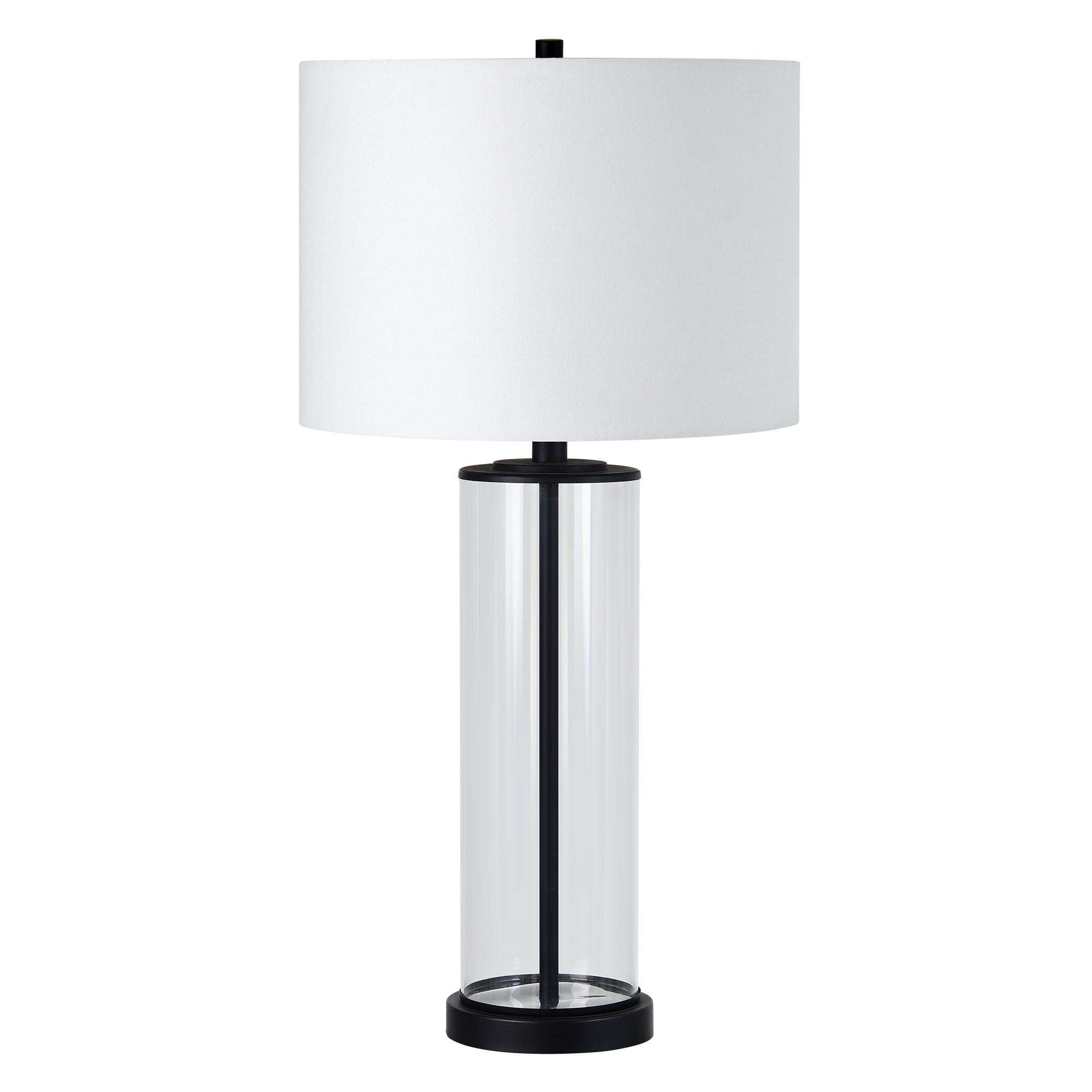 Desdemona 28" Length Table Lamp- Set of two, Clear and Matte black - Additional Image 2 - LPT1235-SET2