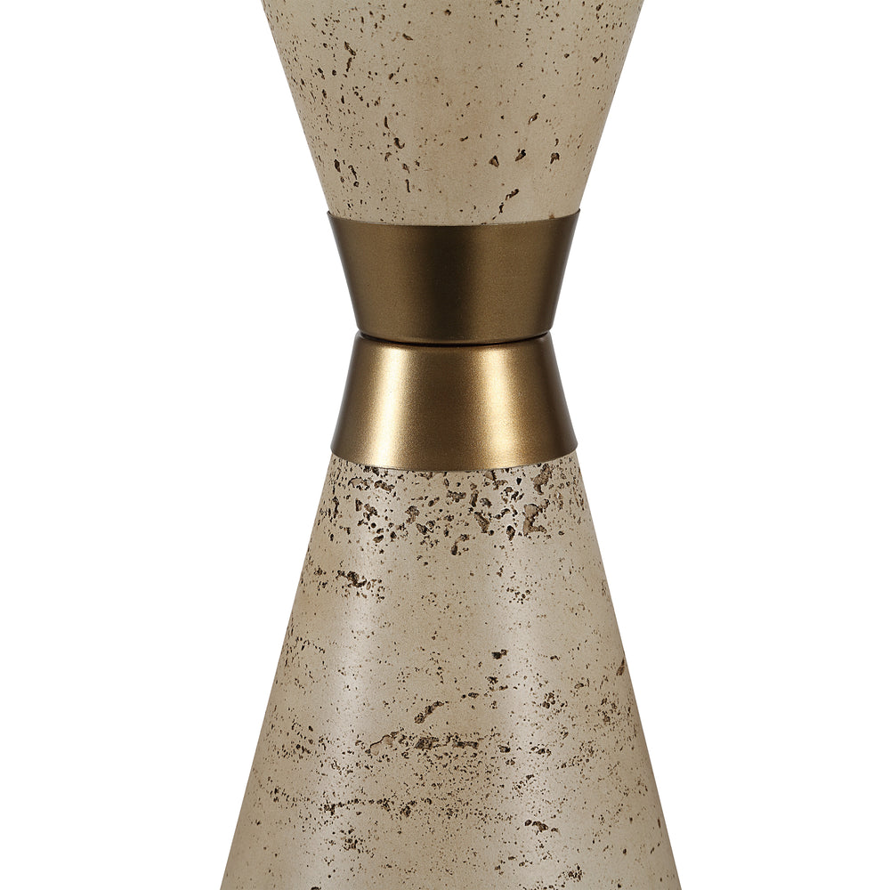 Veza 28.75" Height Table Lamps, Faux Beige Travertine - Detail Image - LPT1387EV