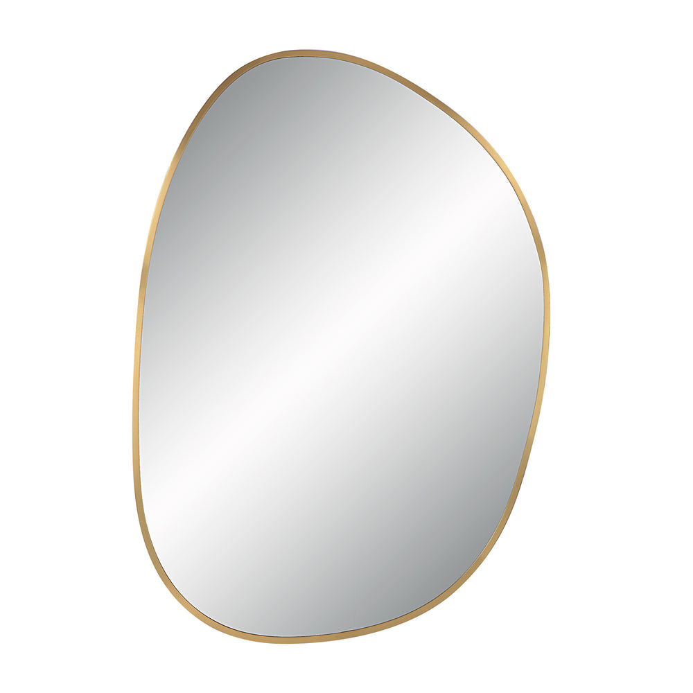 Camona 42" Tall Irregular Rectangular Oval Mirror, Satin Brass - Main Image - MT2621