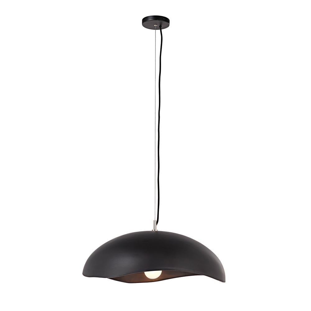 Filomena 22" Wide 1-Light Chandelier, Matte Black - Additional Image 2 - LPC4479