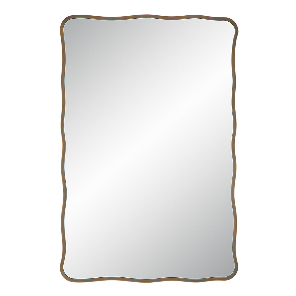 Basel 36" Tall Rectangular Irregular Mirror, Antique Brushed Brass - Main Image - MT2635