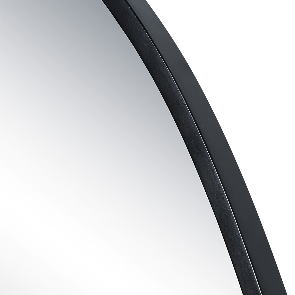 Bozeman 42" Tall Oval Wall Mirror, Black - Detail Image - MT2564